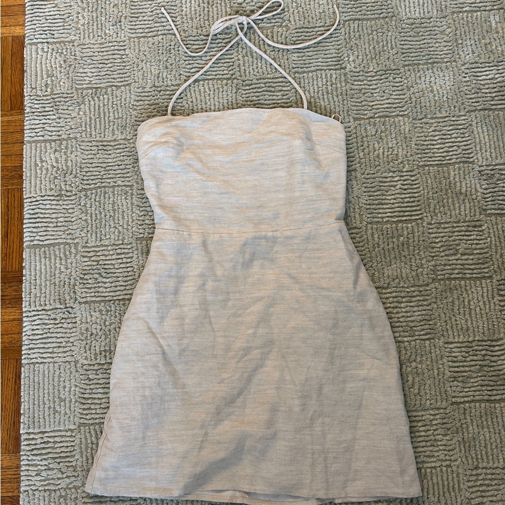 NWT Aritzia Wilfred Credenza Linen Dress in Natural Ecru - Picture 3 of 5